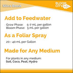 Bloom City Liquid Silica Boost Fertilizer and Supplement, Gallon (128 oz) Concentrated Makes 750 Gallons