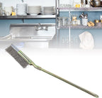 Curved/Straight Head Steel Soft Bonsai Brush - Garden Cleaning Tool - Perfect for Gentle and Effective Cleaning of Bonsai Trees and Plants(Straight Head)