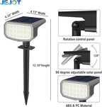 Solar Lights Outdoor Waterproof IP65, Super Bright LED with Lens, 3000K 2 Lighting Modes, Solar Powered Yard Garden Solar Spot Lights for Outside Landscape Auto On/Off -6 Pack