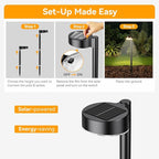 Ahaorigin 6 Pack Solar Pathway Lights Outdoor, 12 Brighter LED Solar Lights Outdoor Waterproof, Up to 12 Hrs Modern Path Light for Yard Garden Walkway Driveway Lawn