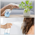 Worldgsb 2 Pack Glass Spray Bottles with Silicone Sleeve, 16 oz Empty Refillable Containers with Adjustable Spray Nozzles, Spray Bottles for Hair, Cleaning Solutions and Plants Blue