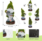 Solar Watering Gnomes Garden Statues Decor Waterproof Figurine Resin Sculpture Gift for Mom Grandma, Outdoor Decorations for Porch Patio Lawn Yard Home House Gardening Birthday Housewarming (Gnomes)