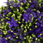 Tofficu Faux Orchid Bonsai Small Potted Flower Decor Purple Artificial Plant Ornaments for Living Room Tabletop Home Decoration