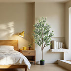 Alupssuc 5ft Olive Tree Artificial Indoor, Fake Tree Potted Faux Olive Trees with Lifelike Fruits and Realistic Leaves, Artificial Plants Indoor Fake Plants for Modern Home Office Living Room Decor