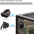 REPTI ZOO Large Reptile Terrarium, Vertical Reptile Tank, Wide & Tall Chameleon Cage with Top Screen Ventilation (36" W X 18" D X 36" H (Glass))