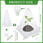 40 Pieces Garden Cloches for Plants, Reusable Plastic Plant Seedling Protector with 80 Ground Securing Peg, Transparent Bell Jar Cloches to Protect Plants from Birds, Slugs, sun, Frost, Freeze Weather