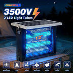Solar Bug Zapper Outdoor for 2000 sq.ft, Portable Solar Mosquito Zapper with 13 FT Extension Cord, Rechargeable Electric Bug Zapper with High Powered for Patio Garden Backyard RV Camping Pest Control