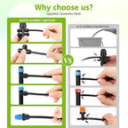 230FT New Quick-Connect Drip Irrigation System Kit, Automatic Garden Watering Misting System for Greenhouse, Yard, Lawn, Plant with 1/2 inch Hose 1/4 inch Distribution Tubing and Accessories