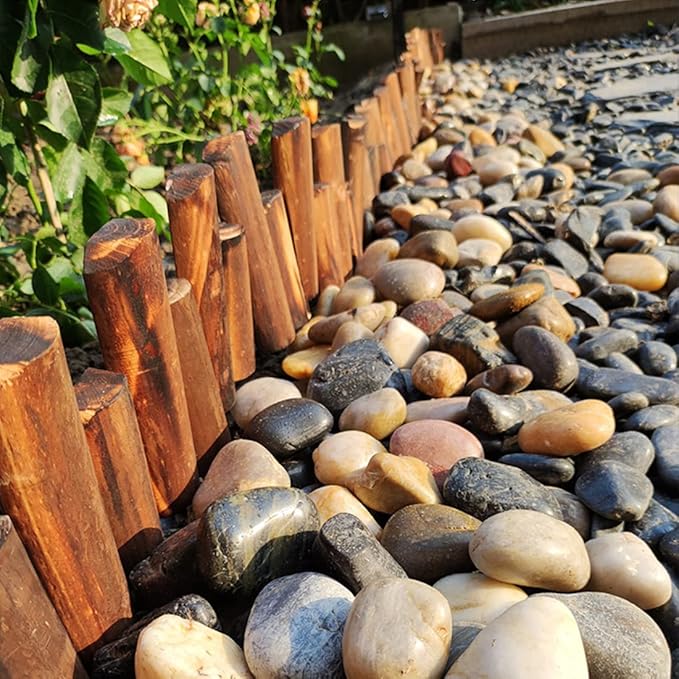 YISZM 10lbs White River Rocks, 1-2 Inch Natural Pebbles for Indoor Plants, High Polished Decorative Stones Vase Filler Fish Tank Aquariums Landscaping Garden Outdoor and Indoor DIY