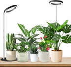 Aokrean Grow Lights for Indoor Plants Full Spectrum, 80 LEDs Plant Light for Indoor Plants, Height Adjustable 6.3in Desktop Growing Lamp with Auto Timer 6/12/16Hrs, 3 Optional Spectrums,5 Brightness
