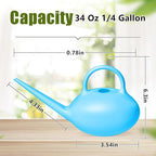 ZXJ Small Plastic Watering Can - 1/4 Gallon - for Home Plant Garden - Blue