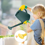 Pro Grip Plastic Watering Can - for Indoor and Outdoor House Plant Garden - with Long Spout - 1/2 Gallon - Blackish Green