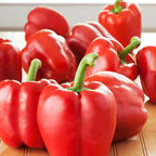 Bonnie Plants Red Bell Pepper Live Vegetable Plants - 4 Pack, Non-GMO, 2 - 3 Ft Plants, 4.5 x 4 Inch Pepper Size