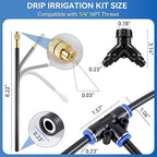 100FT Drip Irrigation System,Garden Watering System with 17 Copper Nozzles&1/4" Tubing, 360° Adjustable Irrigation System for Garden,Automatic sprinklers for Yard,Raised Beds&Greenhouse