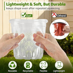MIXC Clear Nursery Pots with Humidity Domes, 5/4/3.5 Inch Reinforced Transparent Plastic Pots for Planting with Drainage Holes for Seedlings, 30 Pack