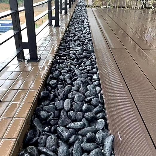 YISZM 10lbs Black Pebbles for Plants, 2-3 Inch High Polished Natural Large River Rocks for Landscaping, Decorative Stones Vase Filler Fish Tank Aquariums Garden Outdoor and Indoor DIY