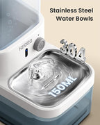Wastewater Separation Cat Water Fountain – No Filter/Pump, Wireless | Stainless steel, indoor/outdoor pet use, save 56$/year, radar sense, 3L+2.7L dual tanks, 4000mAH battery, 30dB, time setting
