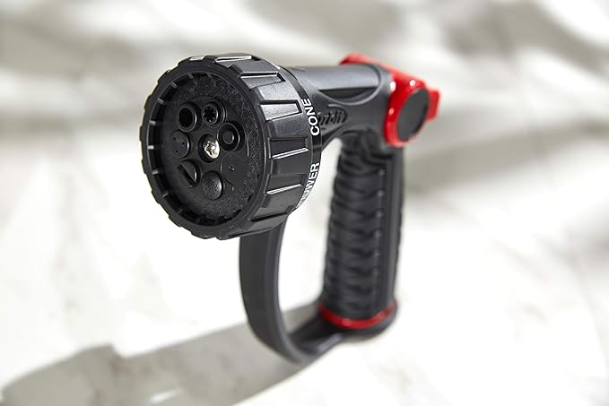 Orbit 58993 7-Pattern Watering Nozzle with Thumb Control, Black