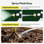 MAYGROVE 0.4 Gal Pump Sprayer, Hand Water Spray Bottle for Indoor Plant, Clear Plant Sprayer with Side Filling Port, Measuring Cup, Adjustable Nozzles, Safe Pressure Relief Valve