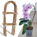 10 Pack 2ft U-Shape Bamboo Trellis for Climbing Plants, Natural Garden Trellis for Tomatoes, Cucumbers, Potted Plants, Vegetables Indoor Outdoor