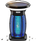 Solar Bug Zapper Outdoor, Rechargeable & Solar Powered, 4200V High Voltage for Effective Mosquito & Multi-Insect, Pet/Child Safe with UV Light, Waterproof for Camping Courtyard Indoor Outdoor
