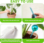 Plant Watering Globes, 12PCS Self Watering Globes, Plastic Self Watering Bulbs, Plant Self Watering Devices, Automatic Watering System for Potted Plants