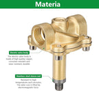 Wengart 1/2" Electric Solenoid Valve 12V DC,Brass Normally Closed (NC) Water Valve,Direct Acting for Zero Pressure (0 PSI) Systems,Reliable Control for RV,Solar Irrigation, Air,Gas & Oil