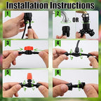 100FT Drip Irrigation System Kit, Automatic Watering System with 30 Adjustable Nozzles & 30M 1/4" Tubing – DIY Solution for Gardens, Greenhouses, Patios & Lawn – Effortless Plant Care + Water-Saving