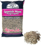 Mosser Lee Spanish Moss – Natural Decorative Moss for Houseplants, Soil Cover, Crafts, Terrariums & Floral Arrangements - 400 Cubic Inches (Approx 9oz)