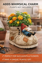 Cute Planter Gnome Plant Pots for Succulent Unique Resin Flower Pot with Drainage Hole Funny Gifts for Plant Lovers