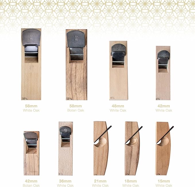 Wazakura Japanese Hand Plane (Kanna) for Smoothing, Woodworking Tool, Made in Japan (48mm)