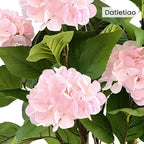 3FT Artificial Hydrangea Tree 2 Pack, Realistic Faux Hydrangea Plants in Pot with Pink Flowers, Lifelike Faux Greenery Home Indoor Outdoor Front Porch Garden or Wedding, Pink
