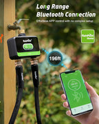 RAINPOINT Smart Water Timer, Smart Hose Timer 2 Outlet with Brass Inlet & Outlet (Not Gateway), Wireless Sprinkler Controller with Rain Delay, Automatic Irrigation System for Lawns and Yard