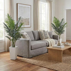Aveyas 5ft Artificial Palm Tree for Home Decor,5 Feet Faux Plant Fake Silk Tropical Kentia Areca Trees for Indoor Outdoor House Living Room Office Porch Garden(5 ft Tall with Raised Pot)-Set of 2 Pack
