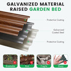 INNO STAGE 3 Pcs Round Galvanized Raised Garden Bed — 2×2×1ft Planter Box Outdoor Raised Beds Kit for Gardening Vegetables, Fruits, Herbs, and Flowers, Grain