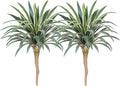 Artificial Agave Plant 19.68Inch UV Resistant Faux Agave Plant Outdoor Large Fake Plants Indoor Realistic Artificial Plants Without Pot for Outdoor Patio Garden Indoor Home Decor (2 Packs)