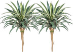 Artificial Agave Plant 19.68Inch UV Resistant Faux Agave Plant Outdoor Large Fake Plants Indoor Realistic Artificial Plants Without Pot for Outdoor Patio Garden Indoor Home Decor (2 Packs)