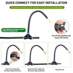 Thiswing 360° Adjustable Drip Irrigation System - 100 FT Garden Watering System with 32 Nozzles, Raised Bed Sprinkler Irrigation System, Garden Mister for Yard, Lawn, Plants, 5/16" Tubing