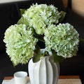 DUYONE 3PCS 22 inch Lifelike Artificial Hydrangea Large Flowers Artificial Flowers Dry Flowers Outdoor Wedding Christmas Office Family Party Living Room Table Decoration (Light Green)