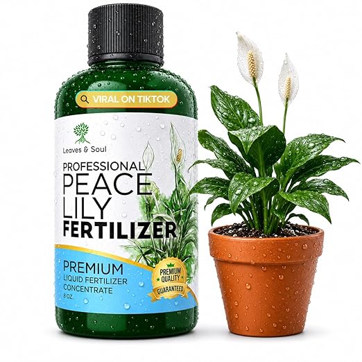 Professional Peace Lily Fertilizer Liquid 3-1-2 Concentrate 8 oz, Premium Peace Lily Plant Food, Liquid Fertilizer for Peace Lily Indoor Plants and Flowers Made in USA