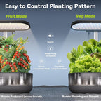 inbloom 12 Pods Hydroponics Growing System Kit, Herb Garden Planter Indoor Kit, Indoor Gardening Hydroponics Growing System with 4.2L Water Pump, Height Adjustable, Gifts for Woman, Transparent Black