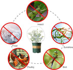 4 Pack Garden Neting Plant Insect Bird Barrier Mesh with Drawstring 4.6Ft x 5.91Ft Mesh Plant Covers Freeze Protection Tomato Barrier Bag for Garden Flower Blueberry Vegetables Fruits Bird Eating