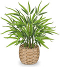 GnFlus Artificial Bamboo Tree Plant 19 inch Tall Potted Fake Bamboo Plant-Faux Bamboo Tree in Woven Pot for Farmhouse Home, Office, Kitchen, Counter Top, Indoor Decor, Money Tree, Lucky Bamboo Tree