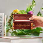 Piano Decorative Planter Plant Gift - Desk Decor Succulent Pot for Indoor Plants Piano Home Shelf Office Decor Small Flower Pot with Drainage