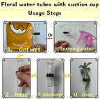8 Sticks Floral Water Tubes with Suction Cup Window/wall Plant Propagation Tubes for Home Floral Arrangement and Fresh Flower Decorating