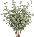 12 Pcs 27" Eucalyptus Stems Greenery Stems Eucalyptus Leaf Spray in Green Silk Plastic Plants Floral Artificial Plants for Home Party Wedding Decoration