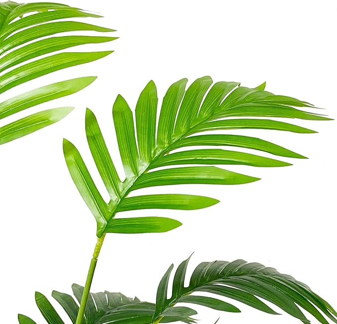 Artificial Plant in Pot Fake Tree Trunks Leaves Faux Potted for Indoor Outdoor Modern Decoration Home Office Living Room Bedroom Balcony Housewarming Gift (80cm Tall Palm)