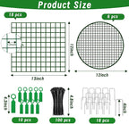 Convivium Plant Protectors from Animals 6 Packs, 13 x 12 in Metal Chicken Wire Cloche Plant Cages for Outdoor Plants, Garden Fencing Animal Barrier with Detachable Dome Lid, Stakes & Zip Ties