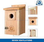 SISTERBIRD Bluebird Houses for Outside, Blue Bird Houses for Outdoors, Premium Bird House, Pack of 2 Bluebird House, Wooden Birdhouses Kits for Adults for Durable Yard Decor