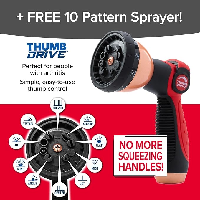 Pocket Hose 75 FT Copper Head Expandable Garden Hose with Pocket Pivot, No Tangles, AS SEEN ON TV, 360° Swivel, Tri-Tex Tubing, Force Field Jacket, Lead-Free, No-Kink, Anti-Burst w/APT